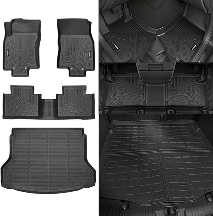 Custom Fit Floor Mats for Nissan Rogue 2014-2020, All Weather TPE Floor Liners with Trunk Mat, Odorless Full Set Interior Accessories