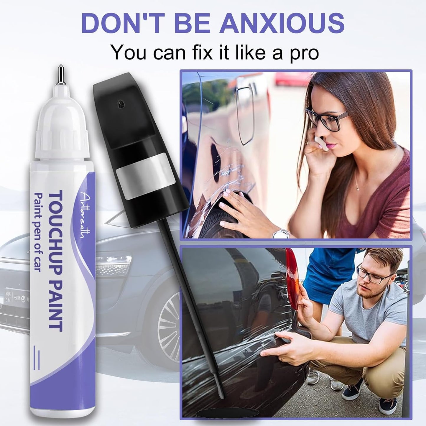 Touch Up Paint for BMW Titan Silver(354)-Exact Match–Chips and Nicks TouchUp Paint Pen Scratch Repair Car Accessories Car Paint Pen for Erase Car Scratches