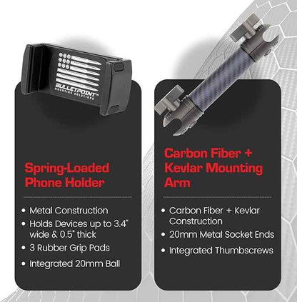 Bulletpoint RubiGrid Dash Mount Platform Phone Holder for 2018-2023 Wrangler JL (NOT 4xe) + 2020-2023 Gladiator - Jeep Compatible Multi-Device Mount