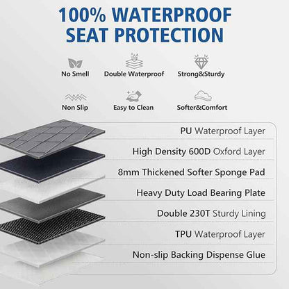 XL Truck Back Seat Extender for Dogs, Dog Seat Cover Back Seat Supports 420lbs, Hard Bottom Pet Seat Covers for Crew Cab Trucks, Dog Hammock for F150, RAM1500, Sierra, Tundra, Silverado, Titan Grey