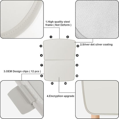 Roof Sunshades for Tesla Model Y 2021-2025, Upgraded [Cooling Tech, Heat Insulation] Non-Sag Sunroof Shade for Tesla Model Y Accessories (Not fit 2025-2026 Juniper)