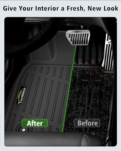 Floor Mats Custom for Ford Maverick 2022-2025 2026 Gas (Not for Hybrid) All Weather TPE Rubber Protection Front & Rear Row Anti-Slip Automotive Floor Liners for Maverick 2025 Accessories, Black