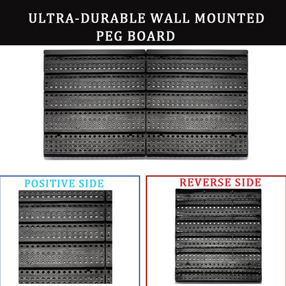 Wall Mounted Storage Bins Parts Rack 4 Colors Bin Organizer Garage Plastic Shop Tool, Garage Organizers and Storage (Style-Classic) 50.4"*32.4"