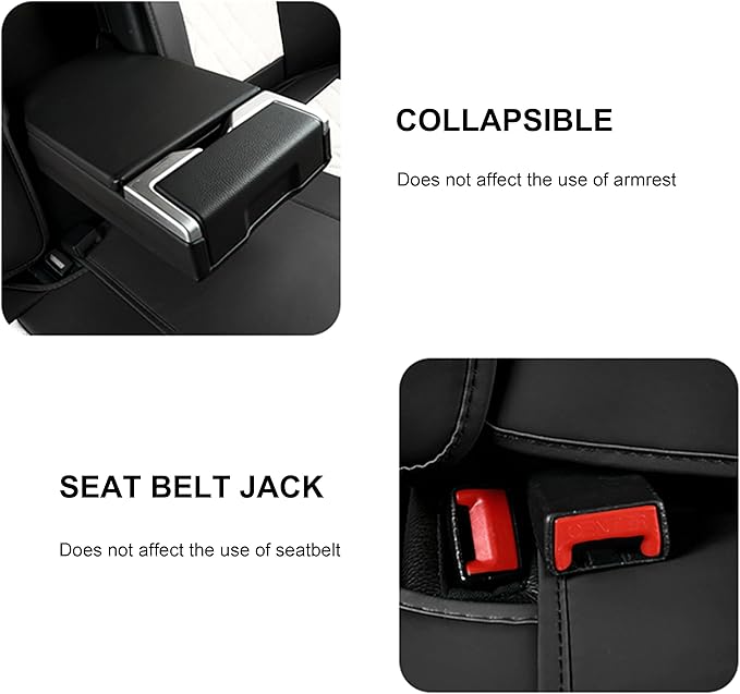 Amooca Car Seat Covers Full Set Automotive Seat Protection Fit for Most Cars SUVs Front & Back Seats Waterproof Nappa Leather Car Seat Cushion Breathable Black with Pillow & Lumbar Support