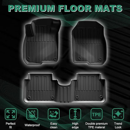 Floor Mats Fit for 2017-2022 Honda CRV(Not for Hybrid or Touring) - Custom Fit All Weather TPE Rubber Honda CR-V Accessories Floor Liners Cargo Liner Back Seat Cover Protector Full Sets
