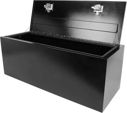 SCITOO 48" Iron Truck Bed Tool Box,Heavy Duty Crossover Storage for Most Full Size Pickups,Lockable Weatherproof Chest,Fits 48"WX18"DX18"H Truck Beds,Easy Access to Load and Unload