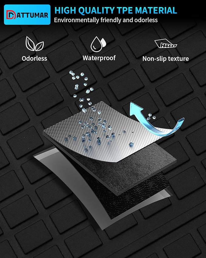 Cargo Liner Compatible with 2024 2025 2026 Chevrolet Trax Buick Envista Trunk Liner Cargo Mat TPE Back Seat Cover Protector 2024 Chevy Trax Accessories (Trunk Mat with Backrest Mat)