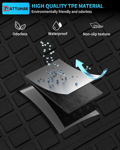 Cargo Liner Compatible with 2024 2025 2026 Chevrolet Trax Buick Envista Trunk Liner Cargo Mat TPE Back Seat Cover Protector 2024 Chevy Trax Accessories (Trunk Mat with Backrest Mat)