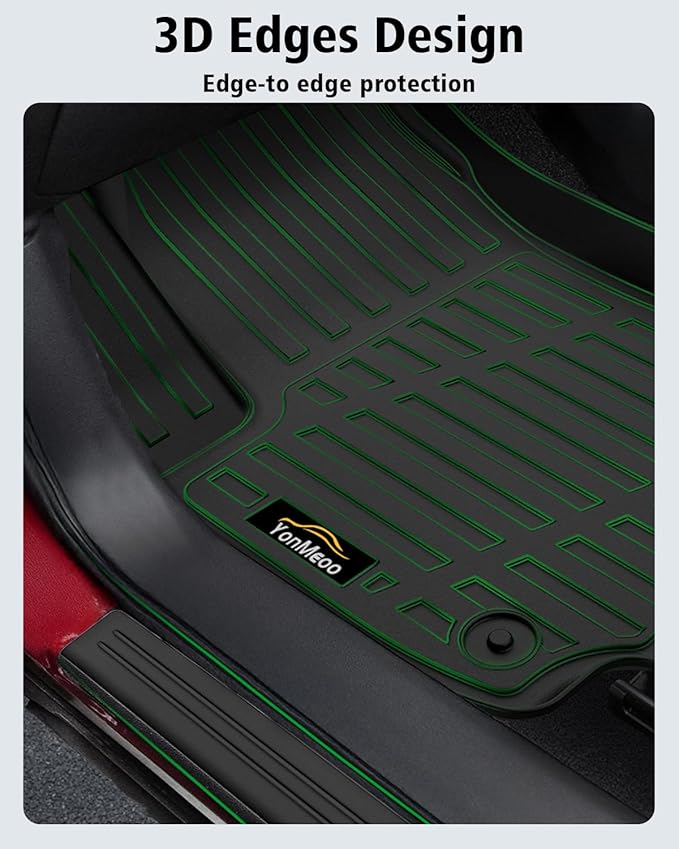 Floor Mats & Cargo Mat with Backrest Mat Custom for Chevy Equinox 2025 2026 (Only Gas) /GMC Terrain, Door Sill Guards, All Weather TPE Full Set Floor Liners Trunk Mat for Chevrolet Equinox Accessories