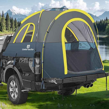 Truck Bed Tent 5.5-6ft: Easy Set Up Umburato Pickup Truck Tents for Camping, Waterproof PU3000mm Canopy for Truck Camper, Portable, Spacious for 2 Person Blue