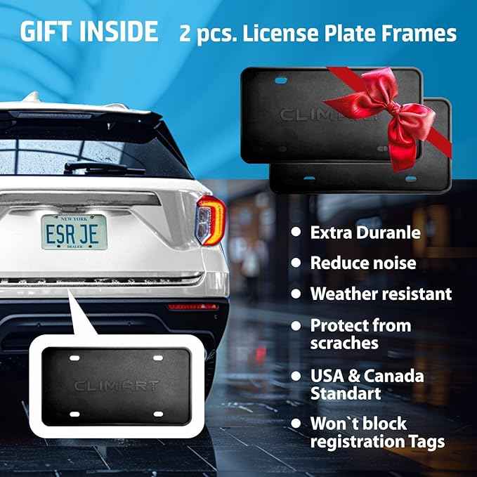 CLIM ART All-Weather Car Floor Mats Compatible with Toyota Sienna 2013-2020 (Only for 8 Seat), Custom-Fit Heavy-Duty Floor Liners for Cars & SUVs, Car Accessories for Men & Women, Black - FL011811233