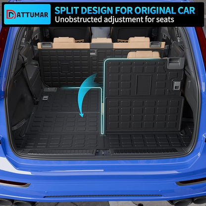 Floor Mats Compatible with 2013-2024 Toyota 4 Runner 7 Seat Cargo Mat Liner Back Seat Cover Protector 2023 4Runner Accessories (Fit 7 Seat, Floor Mats+Trunk Mat+2nd & 3rd Row Backrest Mats)