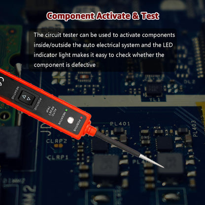 Power Circuit Probe Tester, 6V-24V DC Test Light, Automotive Short Circuit Located and Component Activated, 12V Auto Electrical Tester, Polarity Identify with LED Light, Overload Protection