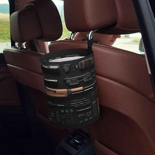 Gun Military Gear Arsenal Set Car Trash Can Waterproof Hanging Trash Bin Collapsible Garbage Can for Car Accessories Travel Camping Kitchen Home