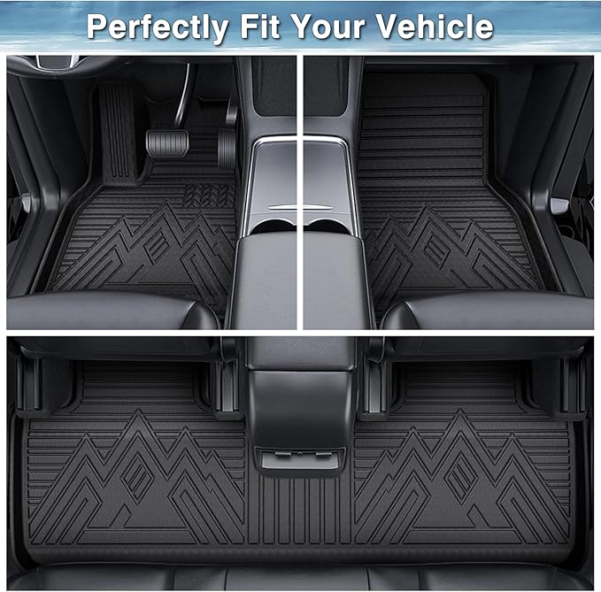 Mixsuper Liner Floor Mats for 2024-2026 Crosstrek & Impreza, All Weather Floor Liners Durable 1st and 2nd Row Set Black