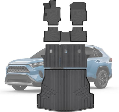 TPE Floor Mats for Toyota RAV4 2019-2025 All Weather Car Floor Liners Fit Toyota RAV4 2019-2025 Cherokee Accessories Black ﻿