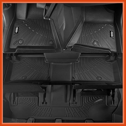 Custom Fit Floor Mats for 2016-2022 Honda Pilot 8 Seats 2nd-Row Bench Seat(No Elite Models), All Weather TPE Floor Liner & Trunk Mat & Backrest Protectors, Odorless Full Set Interior Accessories