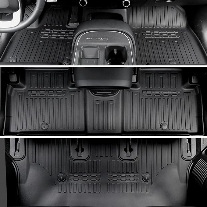 Floor Mats for Hyundai Palisade Gasoline 2026, All Weather Floor Mats Trunk Cargo Liner with Backrest Protectors Accessories, Full Coverage Set (Fit 7/8 Sests)