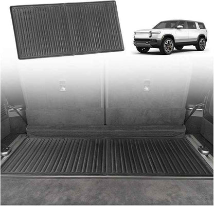 BestEvMod for Rivian R1S All Weather Trunk Mat Protection Accessories, 3D Cargo Liner TPE Material Compatible with Rivian R1S 2022-2025 2026 Interior Accessories