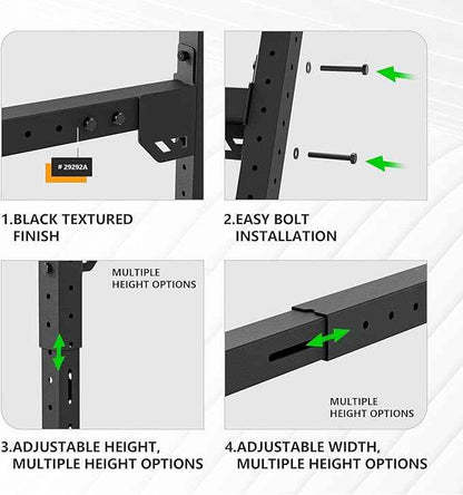 Adjustable Ladder Bed Racks Compatible with Silverado/Sierra/Ram/Ford F-Series/Tacoma/Tundra/Titan/Frontier/Colorado/Canyon/JT/Ranger/Maverick, Universal Truck Cargo Rack