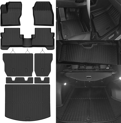 Custom Fit Floor Mats for Ford Escape 2013-2019, All Weather TPE Floor Liners with Trunk Mat & Backrest Protectors, Odorless Full Set Interior Accessories