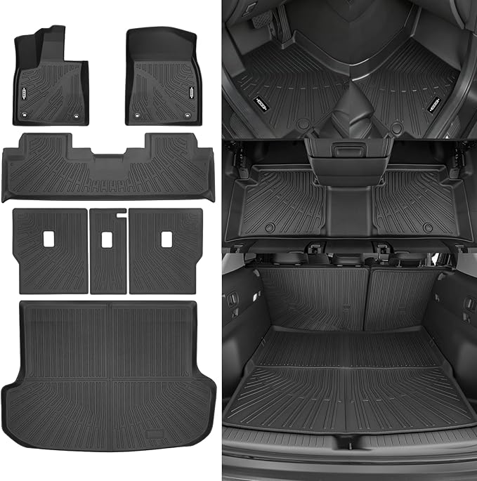 Custom Fit Floor Mats for Lexus RX RX350 RX450h (Not for RXL) 2016-2022, All Weather TPE Floor Liners with Trunk Mat & Backrest Protectors, Odorless Full Set Interior Accessories