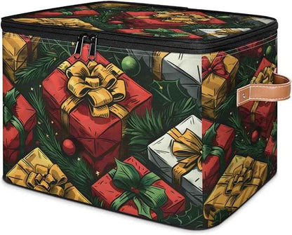 Storage Bins with Zipper Lids for Bedroom Kitchen Bathroom Storage Basket Foldable Toy Cube Storage Organizer for Kid Teen Women Men Present