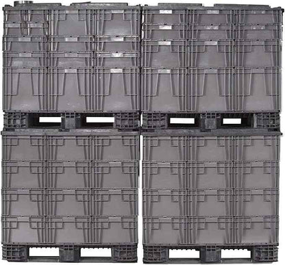 Buckhorn SW3215080201000 Plastic Straight Wall Storage Container Tote, (32-Inch x 15-Inch x 7-1/2-Inch), light grey