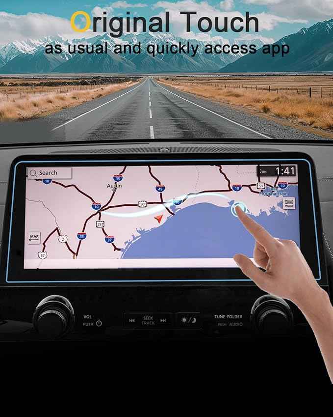 Tempered Glass Screen Protector for Nissan Armada 2021-2024,Infotainment Navigation Screen Film Compatible With Armada 2024 2023 Accessories - 12.3 inch