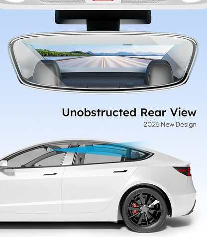 Wigoo 2025 Tesla Model 3 Sunshade Roof [Never Sag, Nano Ice-Crystal Coatings] Heat Reflective Glass Roof Sun Shade, Accessories for Tesla Model 3 2020~2026, Tesla Interior Black
