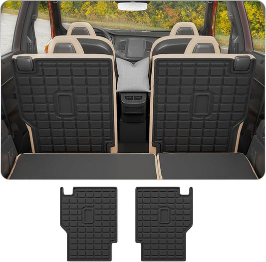Back Seat Cover Protector Compatible with 2018-2024 Ford Expedition Lincoln Navigator Kick Mats Behind 2nd Row 2023 Expedition 7 Seats Accessories (2nd Row Backrest Mats)