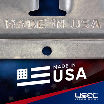 US Cargo Control E Track, Made in USA, 12 Gauge Steel 5 FT Galvanized E Track Rail, Horizontal ETrack Rails for Trailers, Garages, Cargo Vans, 6,000 Pounds Break Strength Per E-Track Slot
