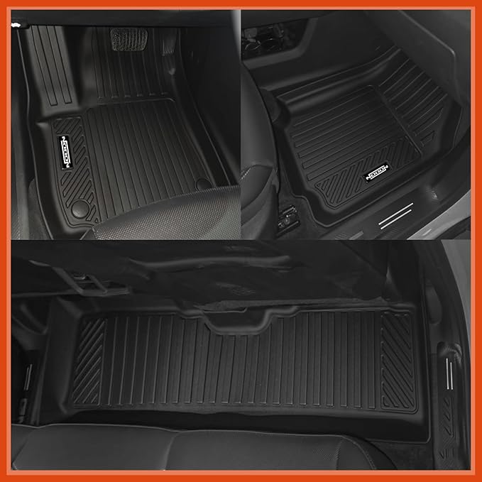 Custom Fit Floor Mats for Kia Soul 2014-2019, All Weather TPE Floor Liners with Trunk Mat & Backrest Protectors, Odorless Full Set Interior Accessories