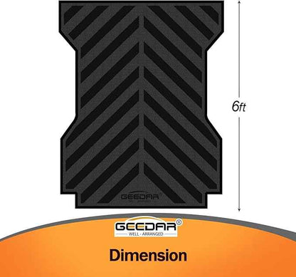 GEEDAR Heavy Duty Rubber Truck Bed Mat for 2005-2023 Toyota Tacoma 6ft Long Bed, Tacoma Accessories, Toyota Tacoma Truck Bed Mat Liner, Black