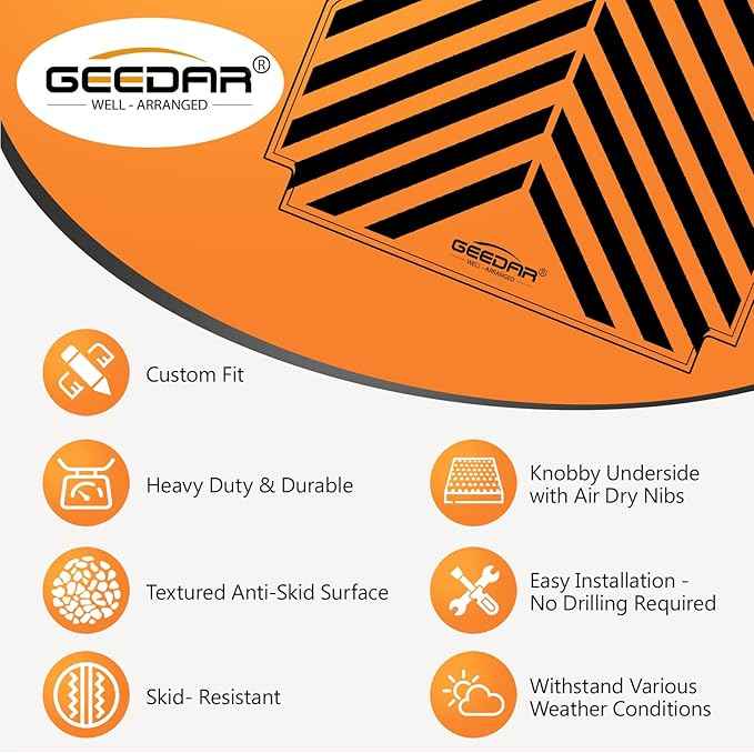 GEEDAR Rubber Bed Mat Compatible with Ford Ranger 2024 2025 2026 (5FT, 59.6" Bed), Heavy Duty Truck Bed Mat for Ford Ranger 5ft Truck Bed Liner, Heavy Duty Pickup Bed Accessories Cargo Mat