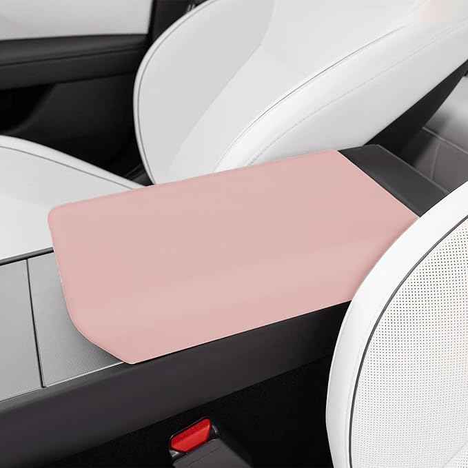 frani Center Console Cover 5Pcs Set for Tesla Model 3 2024-2026 Highland and Model Y Juniper 2025,Tesla Interior Center Console Cover Decor Accessories Pink