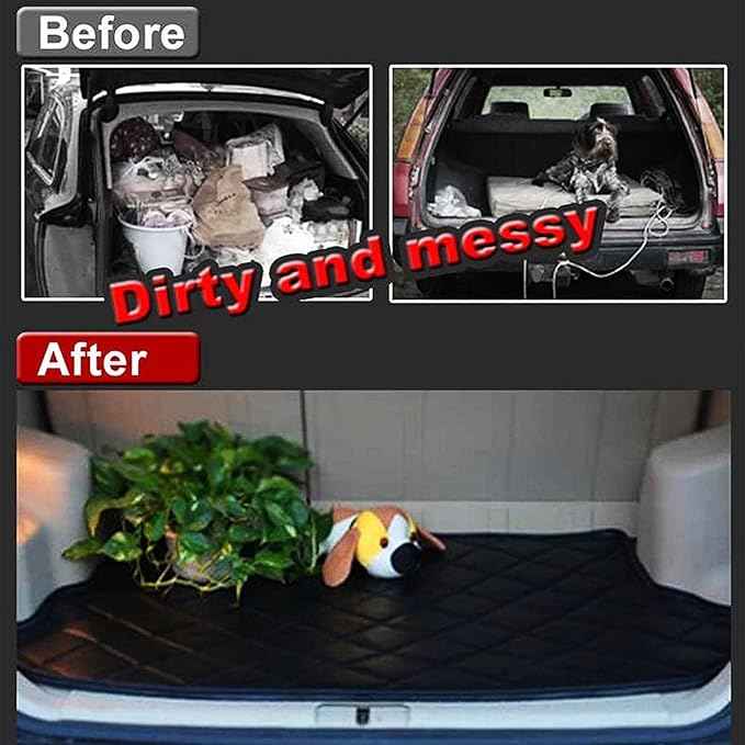 Car Trunk Mats Cargo Liners for 2026 Tesla Model Y Juniper 5-Seat, Custom Leather Rear Boot Floor Carpet, Storage Luggage Protection Pad Accessories with Raised Edges,A/Black