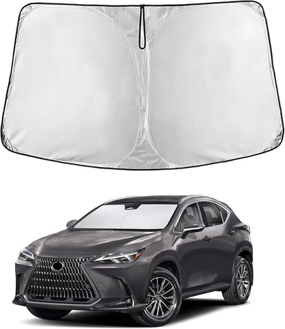 EcoNour Custom Windshield Sun Shade for Lexus NX 2022–2026 | Luxury Compact SUV Front Window Heat & UV Shield | Foldable Multi-Layer Sun Cover