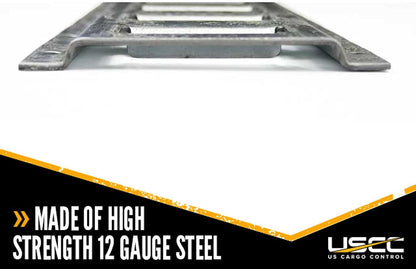 US Cargo Control E Track, Made in USA, 12 Gauge Steel 5 FT Galvanized E Track Rail (100-Pack) Horizontal ETrack Rails for Trailers, Garages, Cargo Vans, 6,000 Pounds Break Strength Per E-Track Slot