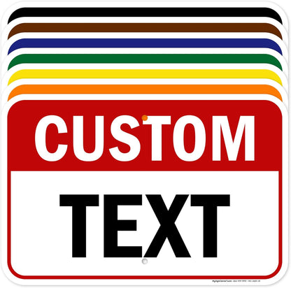 Custom Sign, Custom Sign for Business, Indoor/Outdoor use. 12x18 Inches, Rust Free .063 Aluminum, Fade Resistant, Made in USA by My Sign Center (Header)