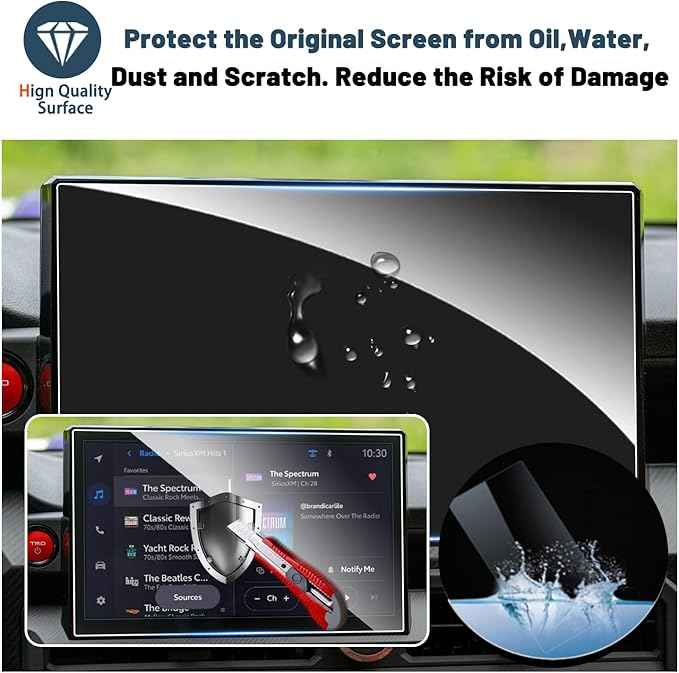Ruiya Screen Protector for Toyota Tacoma 14" Radio Touchscreen 9HD Tempered Glass Compatible with 2024 2025 2026 Toyota Tacoma SR/SR5/Limited/TRD Sport/TRD Pro Accessories
