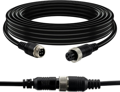 4-pin Aviation Video Extension Cable, Lonlonty Backup Camera Extension Cable for Car, Trailer, Bus, Truck Reversing Rear View Camera.(33FT/10M)