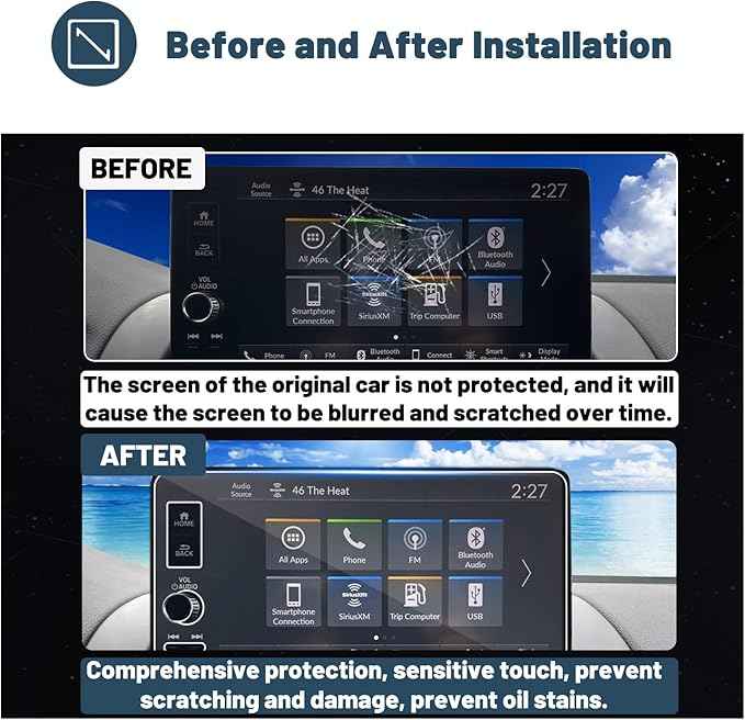 2025 Pilot Screen Protector for Honda Pilot 2025 Accessories 9HD Anti-glare Scratch Tempered Glass Compatible with 2023 2024 2025 Honda Pilot TrailSport/LX/Sport/EX-L/Touring/Elite - 9" Touchscreen