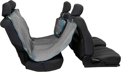 Kurgo Heather Hammock - Full Seat Dog Hammock for Secure Pet Travel - Waterproof & Stain Resistant Cover - Backseat Divider - Dog Car Seat Protector - Heather Gray
