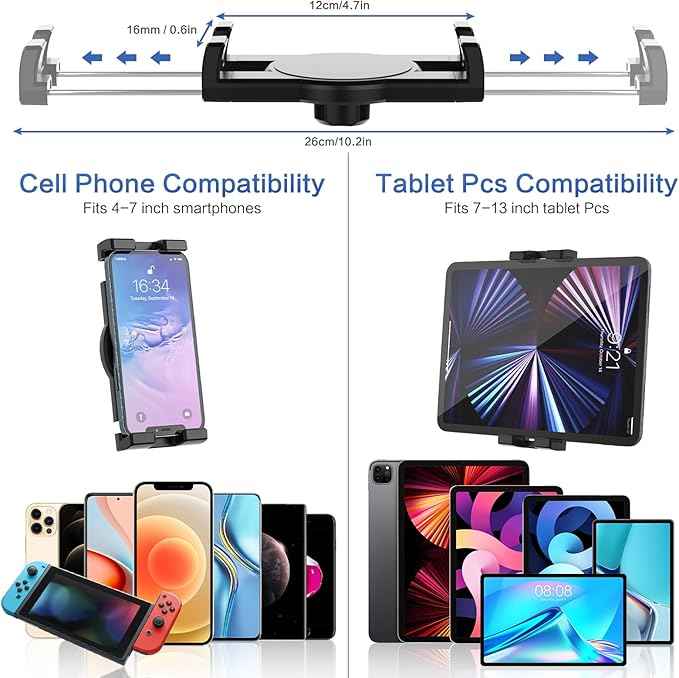 Gooseneck Car Cup Holder Tablet Mount, Truck Tablet Holder Cupholder Mount [Flexible Stable Long Arm] for 4-12.9" Tablets & Phones, iPad Pro/Air/Mini, Galaxy Tab, Huawei, iPhone Series