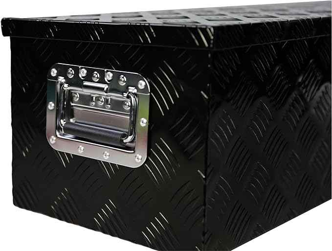 39 Inch Tool Box 5 Bar Tread ToolBox For Truck Bed Trailer Pickup Underbody RV ATV Storage Tools Organizer With Side Handle Lock Keys 39 inches