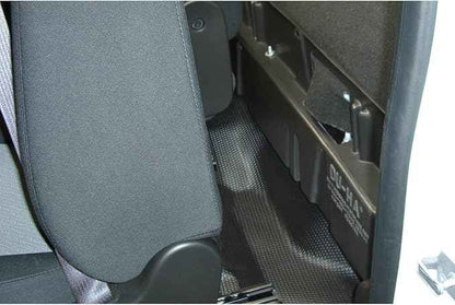 DUHA 10058 Behind-The-Seat Storage Unit fits 2007-2019 Chevy Silverado/GMC Regular Cab Models | Black Heavy-Duty Back Seat Organizer | Includes Dividers