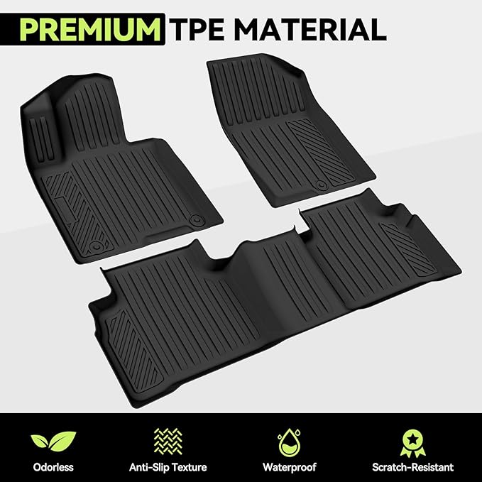 Tongama-Floor Mats for 2009-2013 Subaru Forester, All Weather TPE Floor Liners and Trunk Mat and Backrest Mats Protectors for Subaru Forester Interior Waterproof Accessories