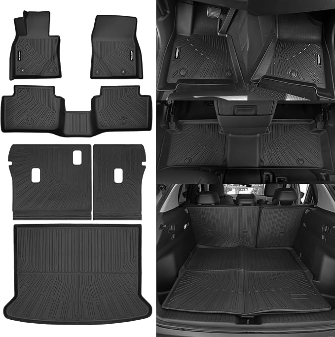 Custom Fit Floor Mats for Mazda CX-30 2020-2025 2026, All Weather TPE Floor Liners with Trunk Mat & Backrest Protectors, Odorless Full Set Interior Accessories