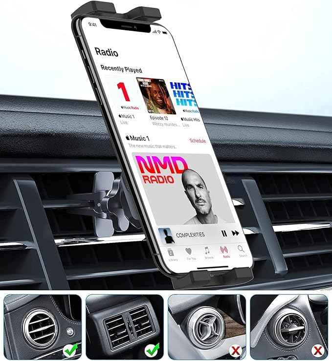 Vent Tablet Mount for Car [Super Stable Durable] Air Vent Car Tablet Holder Powerful Vent Clip for 4-12.9" Tablets & Phones, iPad Pro/Air/Mini, Galaxy, Lenovo, Fire, iPhone Series